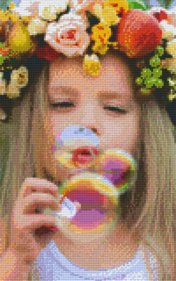 Blowing Bubbles Eight [8] Baseplate PixelHobby Mini-mosaic Art Kit image 0